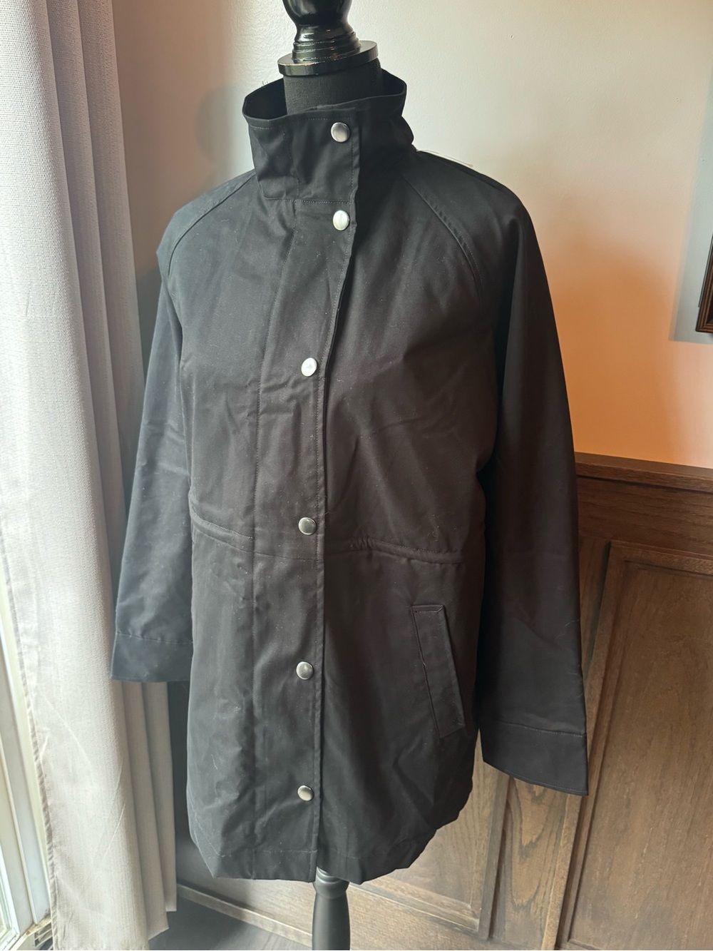 A new day Women's BlackDrawstring Waist Parka Jacket small NWT - Picture 7 of 10